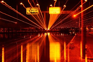 Autobahn bei Nacht, © Günter Distler